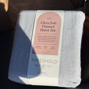 Threshold Ultra Soft Flannel Sheet Set - Light Gray King